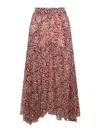 Isabel Marant Étoile Veronique Pleated Midi Skirt In Red