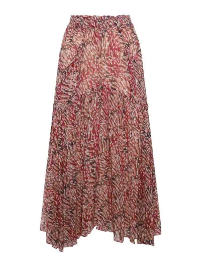 Isabel Marant Étoile Veronique Pleated Midi Skirt In Pink