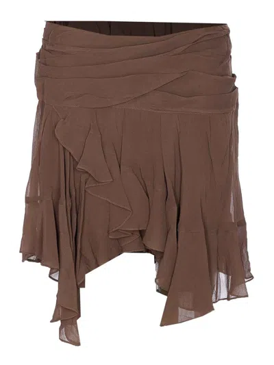 ISABEL MARANT ÉTOILE FALDA SEMILARGA - VERDE