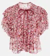 Isabel Marant Étoile Fapani Topwear In Red Viscose In Raspberry/ecru