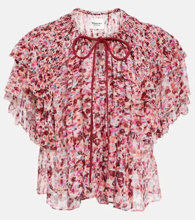 Isabel Marant Étoile Fapani Topwear In Red Viscose In Pink