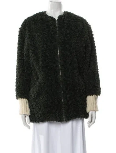 Pre-owned Isabel Marant Étoile Faux Fur Jacket In Green
