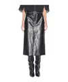 Isabel Marant Étoile Faux-leather Midi Skirt In Black