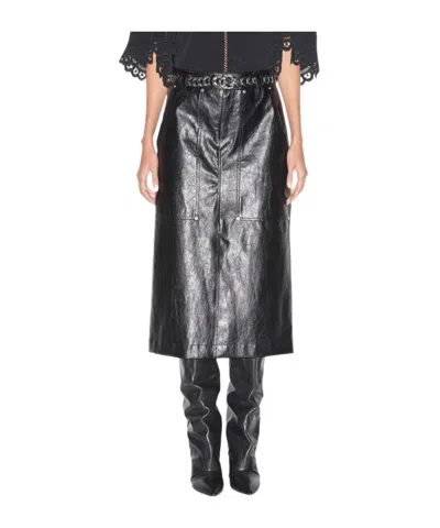 ISABEL MARANT ÉTOILE ISABEL MARANT ÉTOILE ANGELE BELTED WAIST MIDI SKIRT