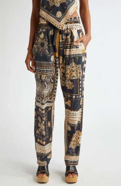 Isabel Marant Étoile Fedora Pant In Black/ochre