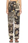 Isabel Marant Étoile Fedora Mixed Print Cotton Pants In Multi