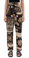 Isabel Marant Étoile Fedora Mixed Print Cotton Pants In Multi