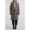 Isabel Marant Étoile Felexia Zebra Overcoat In Black/beige