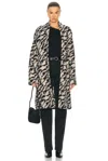 Isabel Marant Étoile Felexia Zebra Overcoat In Black & Beige