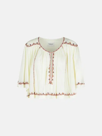 Isabel Marant Étoile 'felicity' Beige Cotton Blouse