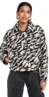 Isabel Marant Étoile Chic Wool-blend Patterned Jacket In Black/beige