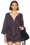 Isabel Marant Étoile Fernanda Blouse In Faded Night & Lilac