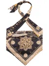 Isabel Marant Étoile Feyza Convertible Mixed Print Cotton Halter Top In Black