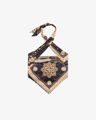 Isabel Marant Étoile Feyza Top In Black-ochre
