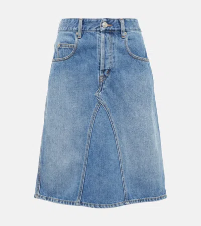 Isabel Marant Étoile Fiali Denim Midi Skirt In Light Blue