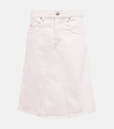 Isabel Marant Étoile Fiali Denim Midi Skirt In White