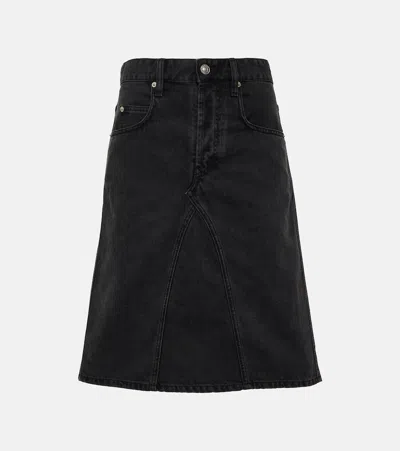 Isabel Marant Étoile Fiali Denim Skirt In Black