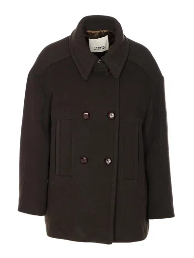 Isabel Marant Étoile Fiby Coat In Green