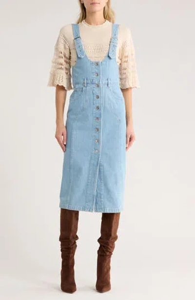 Isabel Marant Étoile Filipine Pinafore Denim Dress In Blue