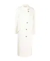 Isabel Marant Étoile Fine-check Single Breasted Coat In White