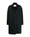 Isabel Marant Étoile Fine-knit Single-breasted Coat In Black