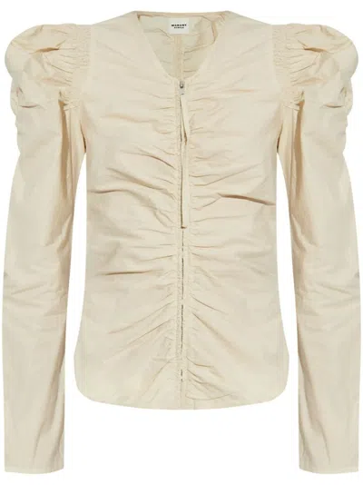 Isabel Marant Étoile Fitted Blouse With Front Zip Closure In Neutral