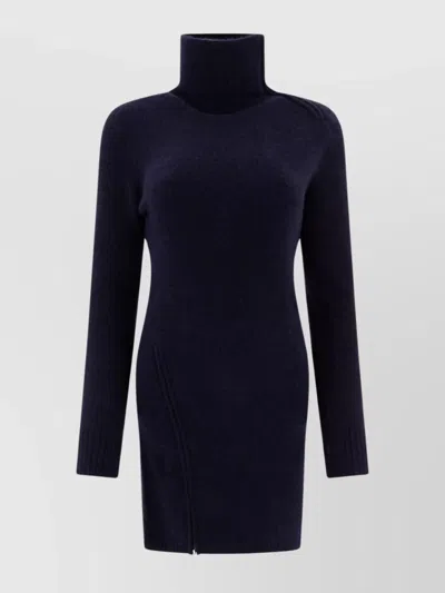 Isabel Marant Étoile Fitted High Neckline Ribbed Cuffs Dress In Black