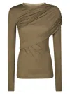 Isabel Marant Étoile Fitted Minimalist Top In Modal Blend In Brown