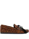 Isabel Marant Étoile Fitza Fringed Leopard Suede Loafers In Animal Print