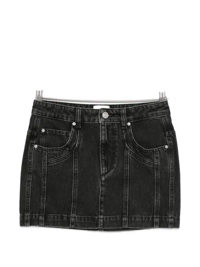 Isabel Marant Étoile Five-pockets Denim Mini Skirt In Black