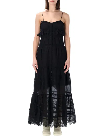 ISABEL MARANT ÉTOILE FLORAL LACE FLARED MINI DRESS - SIZE 36