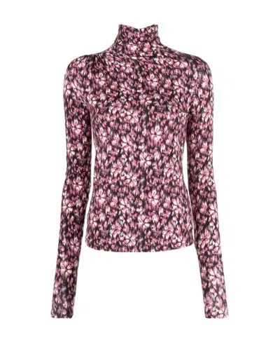 Isabel Marant Étoile Floral-print Top In Black