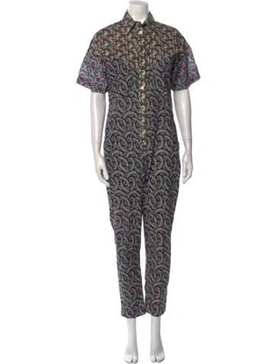 Pre-owned Isabel Marant Étoile Floral Print Jumpsuit In Neutral