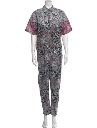 Pre-owned Isabel Marant Étoile Floral Print Jumpsuit In Purple