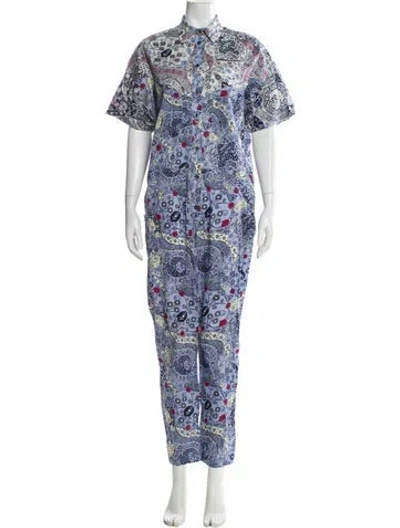 Pre-owned Isabel Marant Étoile Floral Print Jumpsuit W/ Tags In Blue