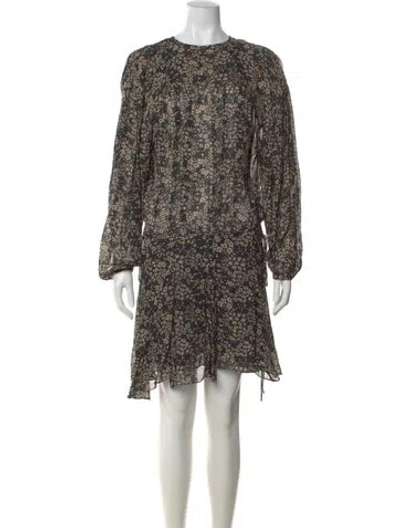 Pre-owned Isabel Marant Étoile Floral Print Knee-length Dress In Black