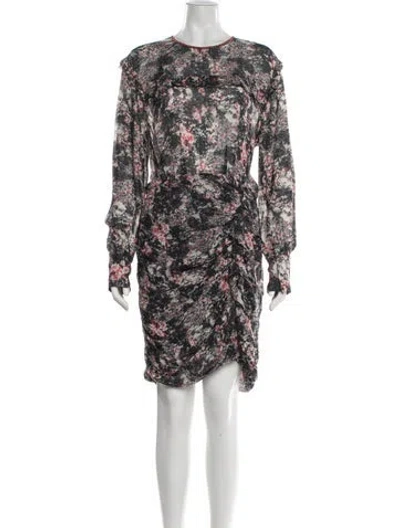 Pre-owned Isabel Marant Étoile Floral Print Knee-length Dress In Black