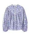 Isabel Marant Étoile Floral-print Long-sleeve Blouse In Blue