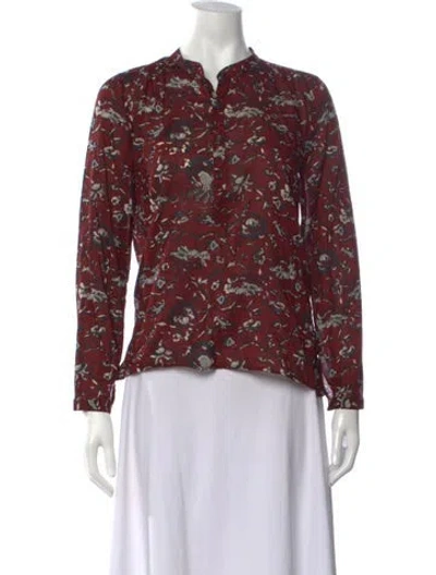 Pre-owned Isabel Marant Étoile Floral Print Long Sleeve Blouse In Multicolor