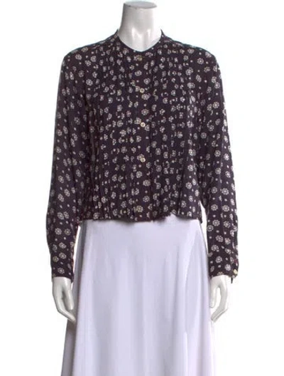 Pre-owned Isabel Marant Étoile Floral Print Long Sleeve Blouse In Neutral