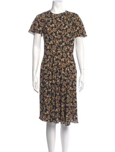 Pre-owned Isabel Marant Étoile Floral Print Midi Length Dress In Black