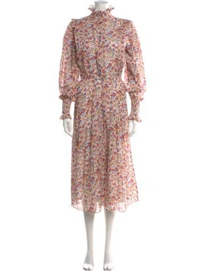 Pre-owned Isabel Marant Étoile Floral Print Midi Length Dress In Multi