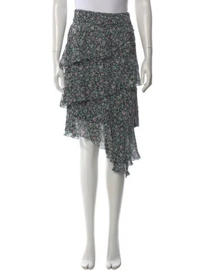 Pre-owned Isabel Marant Étoile Floral Print Midi Length Skirt In Green