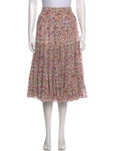 Pre-owned Isabel Marant Étoile Floral Print Midi Length Skirt In Multi