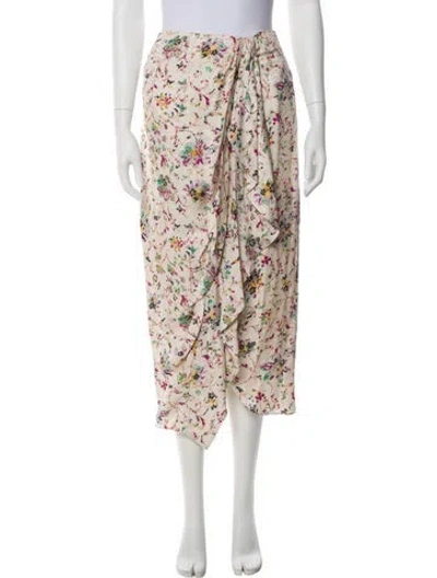 Pre-owned Isabel Marant Étoile Floral Print Midi Length Skirt In Neutral