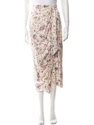 Pre-owned Isabel Marant Étoile Floral Print Midi Length Skirt In Pink