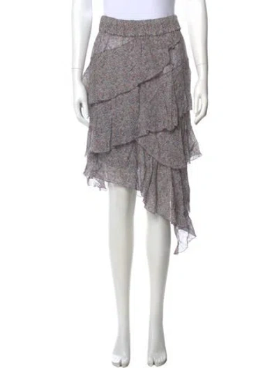 Pre-owned Isabel Marant Étoile Floral Print Midi Length Skirt In Purple
