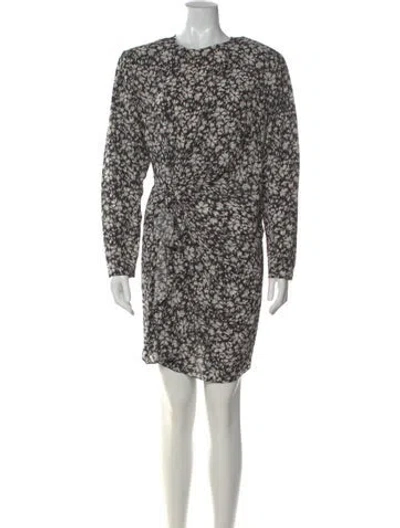 Pre-owned Isabel Marant Étoile Floral Print Mini Dress In Black