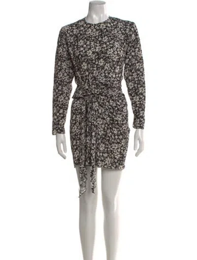 Pre-owned Isabel Marant Étoile Floral Print Mini Dress In Black
