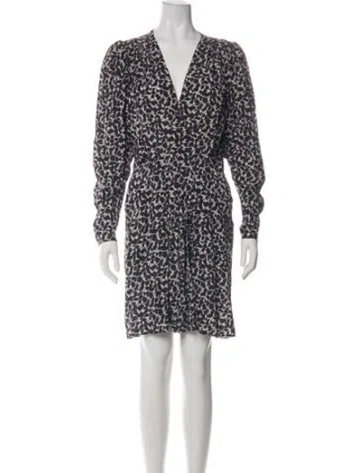 Pre-owned Isabel Marant Étoile Floral Print Mini Dress In Black